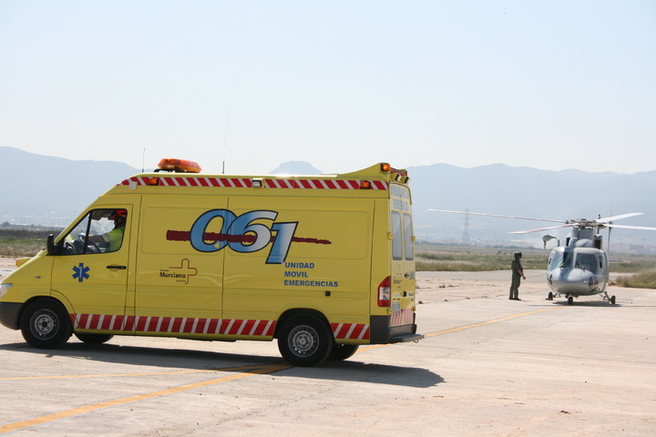Simulacro de la Gerencia de Urgencias y Emergencias Sanitarias 061 de la Región de Murcia
